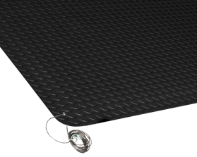 Crown Matting WB Z023KP Wear-Bond Comfort-King Pebble-Surface Anti-Fatigue Mat 2' x 3' Black