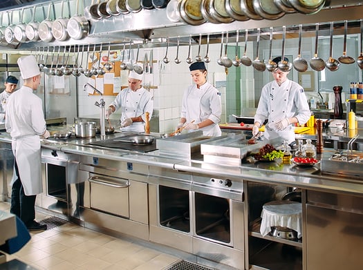 chefs working in the kitchen