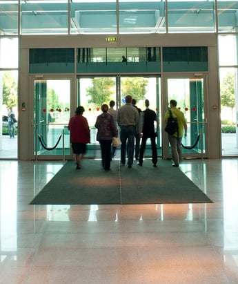 entry way with matting