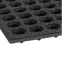 Crown Mats FL 2436GY Ribbed Vinyl Anti-Fatigue Mat, 24 x 36, Gray 